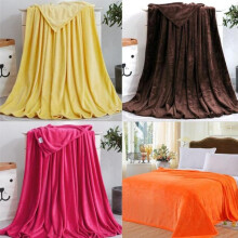 (orange, 150*200cm) 17 Colors Throw Blanket Super Soft Fleece Blanket Cozy Flannel Velvet Microfiber Blanket for Couch Bed Sofa Super Warm Comfy Blanket Lightweight