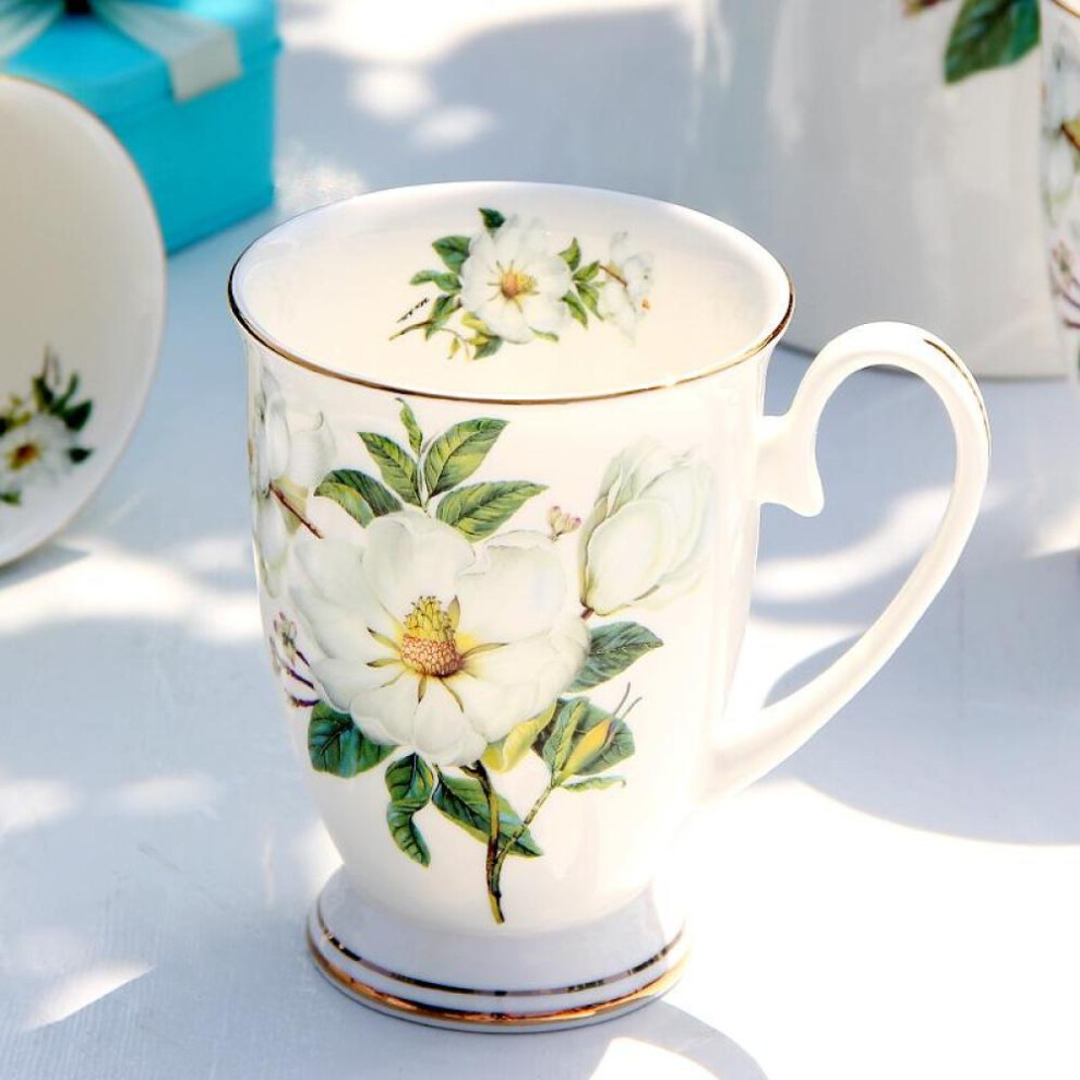 220ml Bone China Coffee Mugs, Porcelain Floral Painting, Vintage Countryside Espresso Cups, Drinkware Tea Cup Art