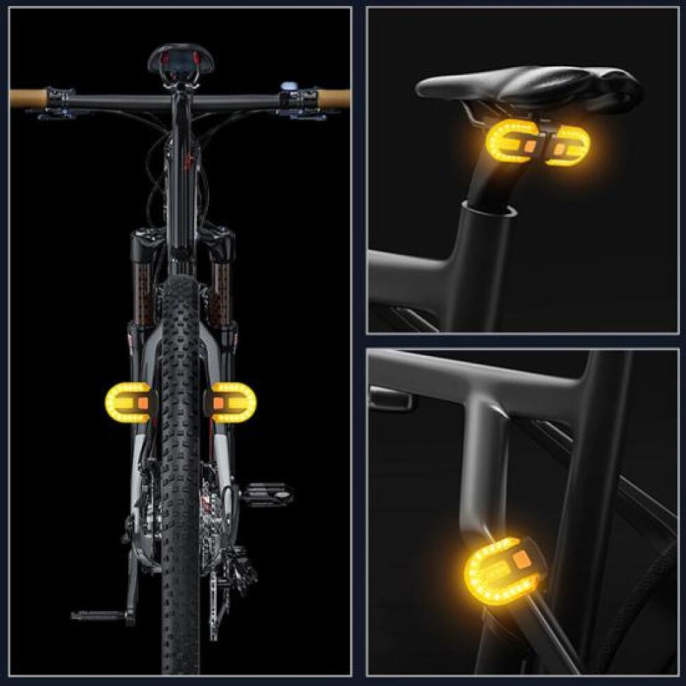 1 Set Useful USB Rechargeable Wireless Bike Taillight Bicycle Rear Lamp LED Warning Light for Night Riding
