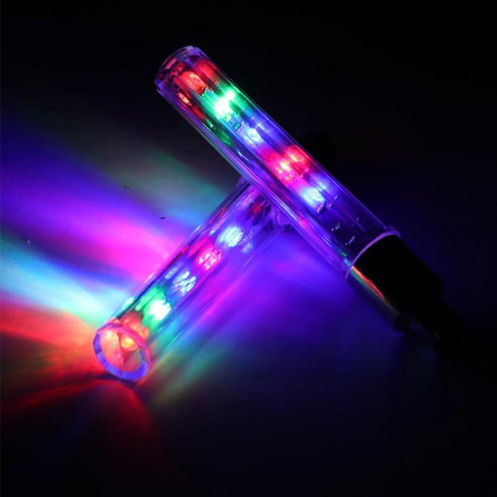 (as the picture, 2 pcs) Bicycle Light 2pcs Led Bicycle Motorcycle Wheel Tire Valve Light Cap Spoke Neon Flasher Bike Accessories