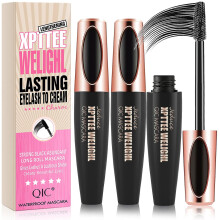 2 Pack 4d Silk Fiber Lash Mascara Extension Voluminous Fiber Mascara Waterproof