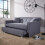 Home Source Home Source Charleston 2 Seater Folding Double Sofa Bed - Grey 2