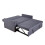 Home Source Home Source Charleston 2 Seater Folding Double Sofa Bed - Grey 3