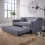 Home Source Home Source Charleston 2 Seater Folding Double Sofa Bed - Grey 5