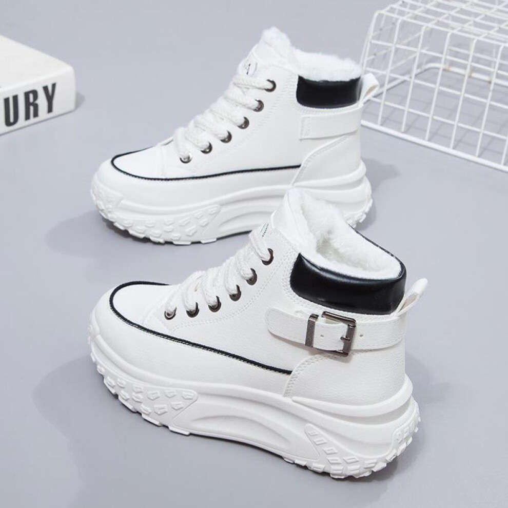 (white, 38) Women&apos;s Sports Shoes Fashion Women&apos;s Sneakers Ladies High Top Autumn Winter  Casual Shoes