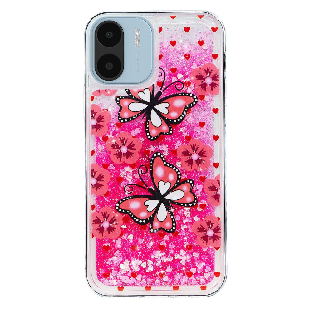 ( Butterfly) For Xiaomi Mi A1 4G/A2 4G Embossment Pattern Quicksand Phone Case Tpu Phone Cover Butterfly Red 8795863300481