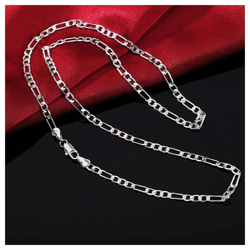 (50CM 20 inches) 925 Sterling Silver 4MM Chain Necklaces for Womens