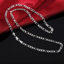 (75CM 30 inches) 925 Sterling Silver 4MM Chain Necklaces for Womens