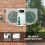 Outsunny Outsunny Retractable Hose Reel Wall Mounted with Lock, Light Grey 4