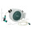 Outsunny Outsunny Retractable Hose Reel Wall Mounted with Lock, Light Grey 2