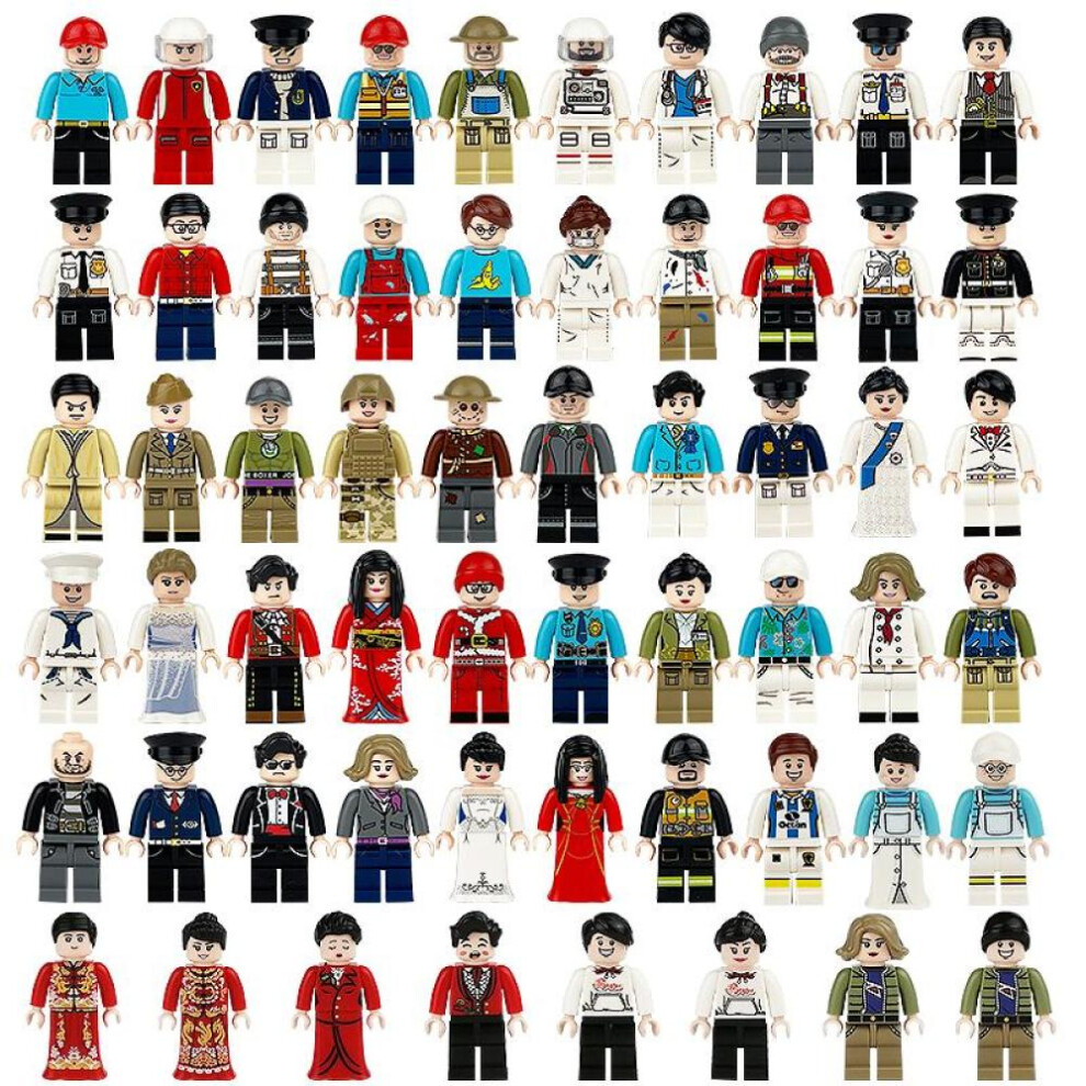 (as the picture) 60pcs/set Occupation Mini Figures Model Building Blocks Accessories Brick Compatibled With Original Toys