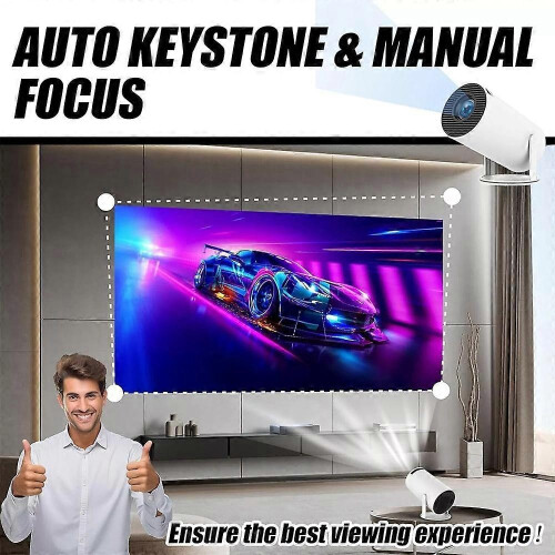 (HY300 MAX White) 4k Smart Movie Projector Games Combo Video Games with 2Controller 2