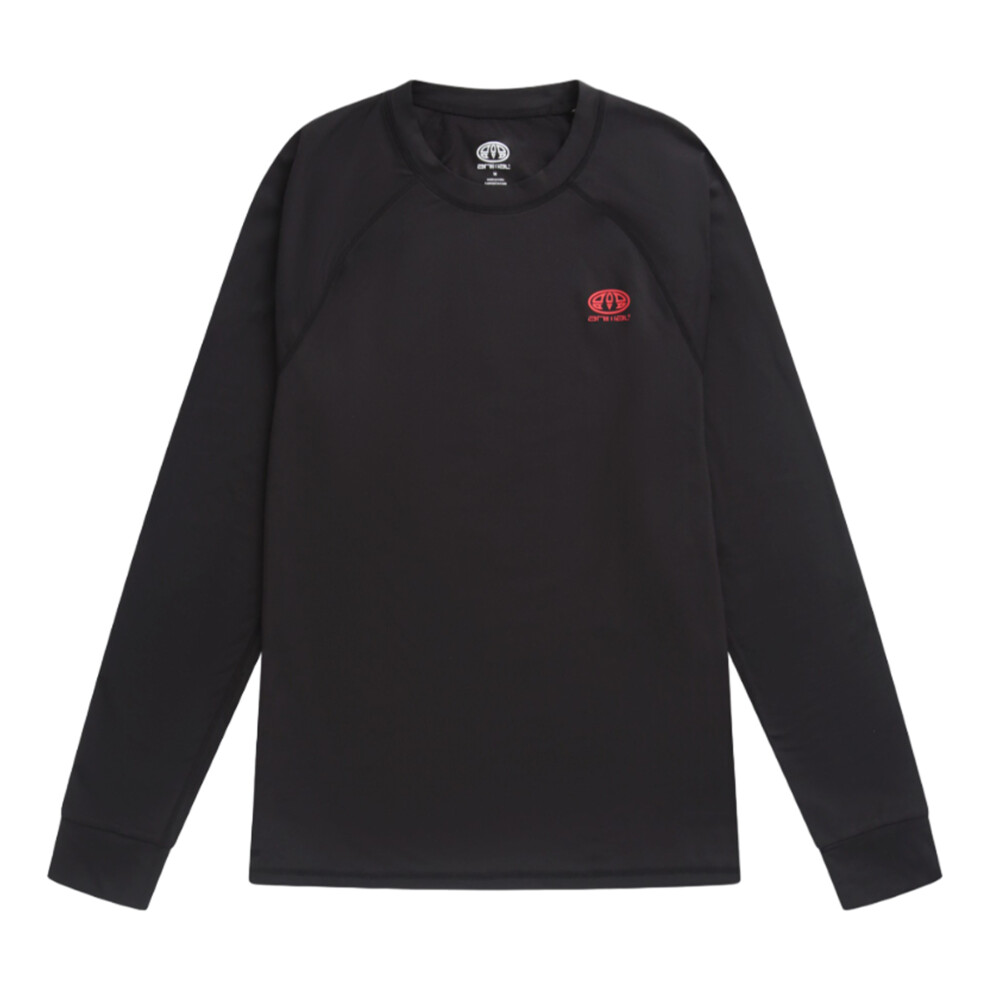 (XS, Black) Animal Mens Off Piste Recycled Base Layer Top