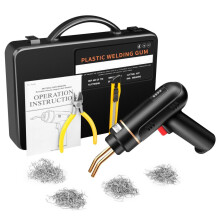 (black) 200w Cordless Usb Rechargeable Plastic Welder,plastic Welding Kit With 400pcs Hot Staples For Car