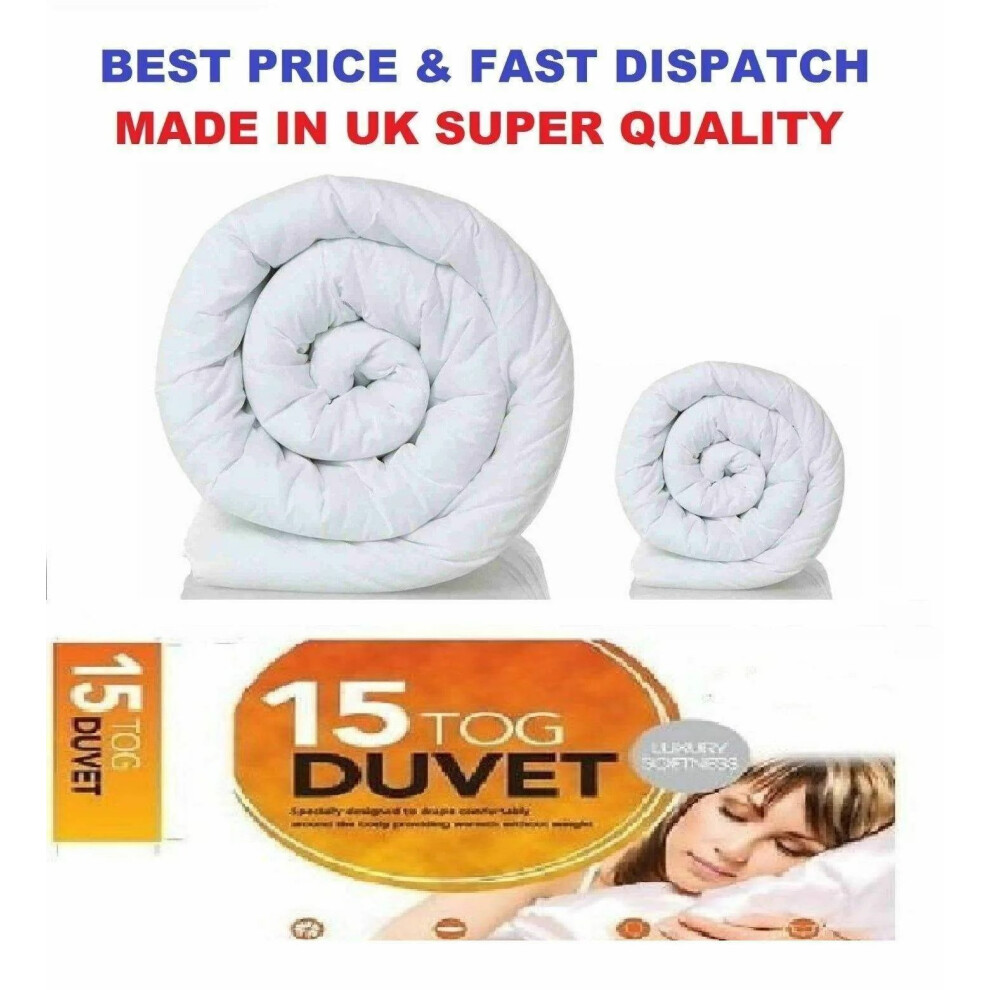 Oxford Homeware (15, King: 230 X 220Cm) Microfiber Duvets & Quilts All Seasons Duvet Tog