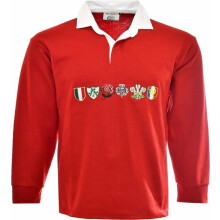 (Red, L) Men's Six Nation Rugby Long Sleeve Sports Jersey