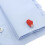 Men Shirts Enamel Lacquered Cufflinks, Color: Silver Stethoscope 5