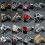 Men Clover Rose Pattern Cufflinks, Color: Silver Laser Flower 3