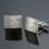 Men Clover Rose Pattern Cufflinks, Color: Silver Laser Flower 2