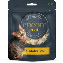 Encore 100% Natural Chicken Breast Cat Treats, Freeze Dried, Grain Free Healthy Cat Snacks 12x10g
