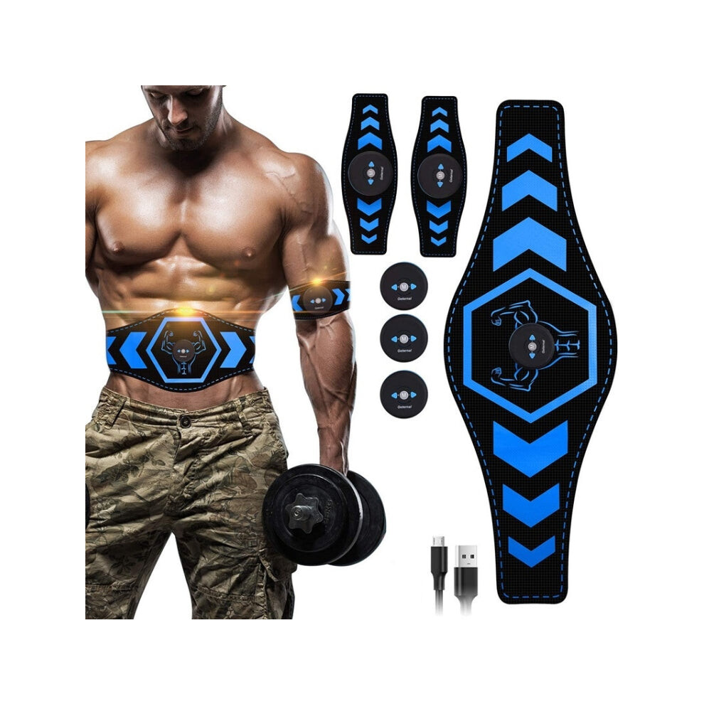 1082 EMS Muscle Training Abdominal Muscle Stimulator Home Fitness Belt(4 Pieces Belt)-image-OPC-PFTWZ9D-NEW