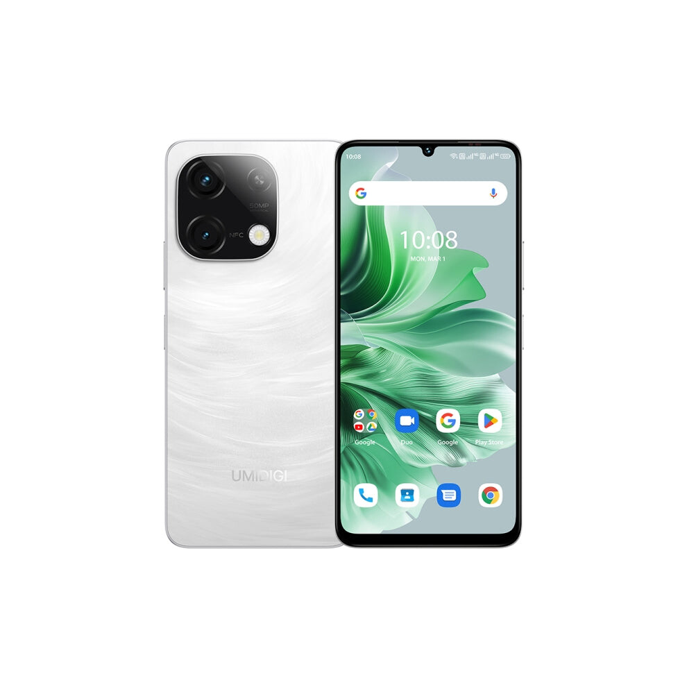 Umidigi G9c, 6Gb+128Gb, Face Id & Side Fingerprint Identification, 6.75 Inch Android 14 Mediatek Helio G36 Octa Core, Network: 4G (Galaxy ) White 740441813448
