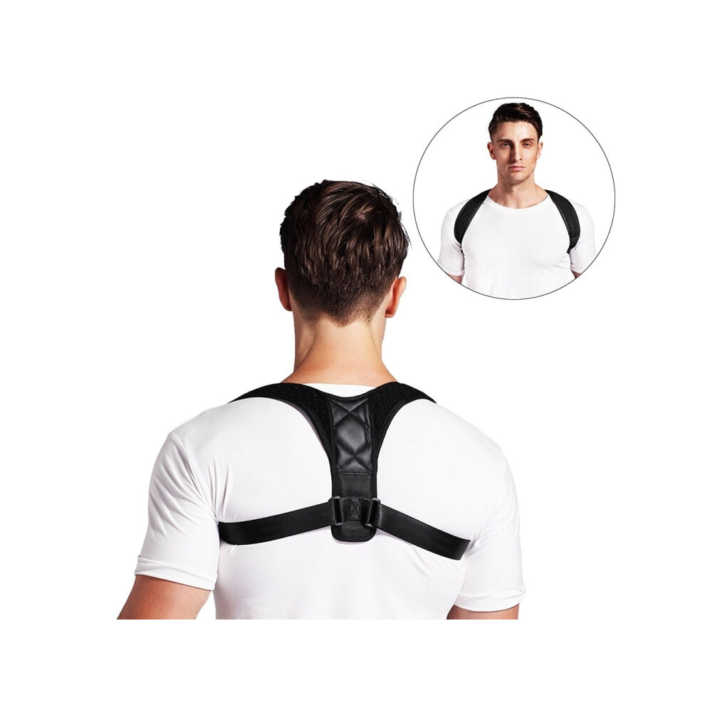 Daily Deal Offers Black Adjustable Brace Support Belt Back Posture Corrector
