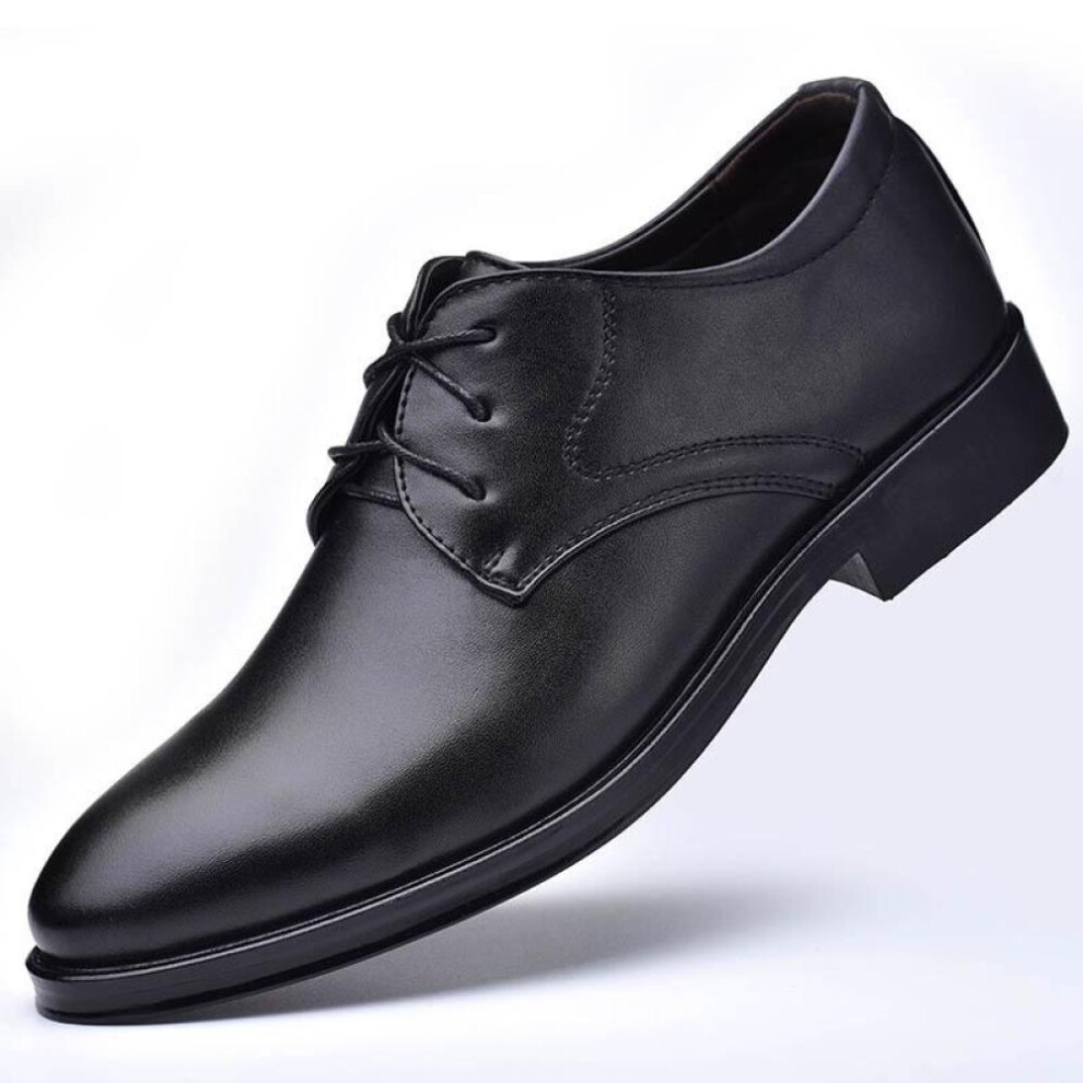 (black, 38) 2021 Men&apos;s Leather Shoes Business Formal Wear Men&apos;s Shoes Lace-up All-match Casual Shoes 38-48