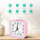 (Red) No ticking battery powered bedside clock, luminous large display, student children's clock silent plastic quartz clock desktop 3