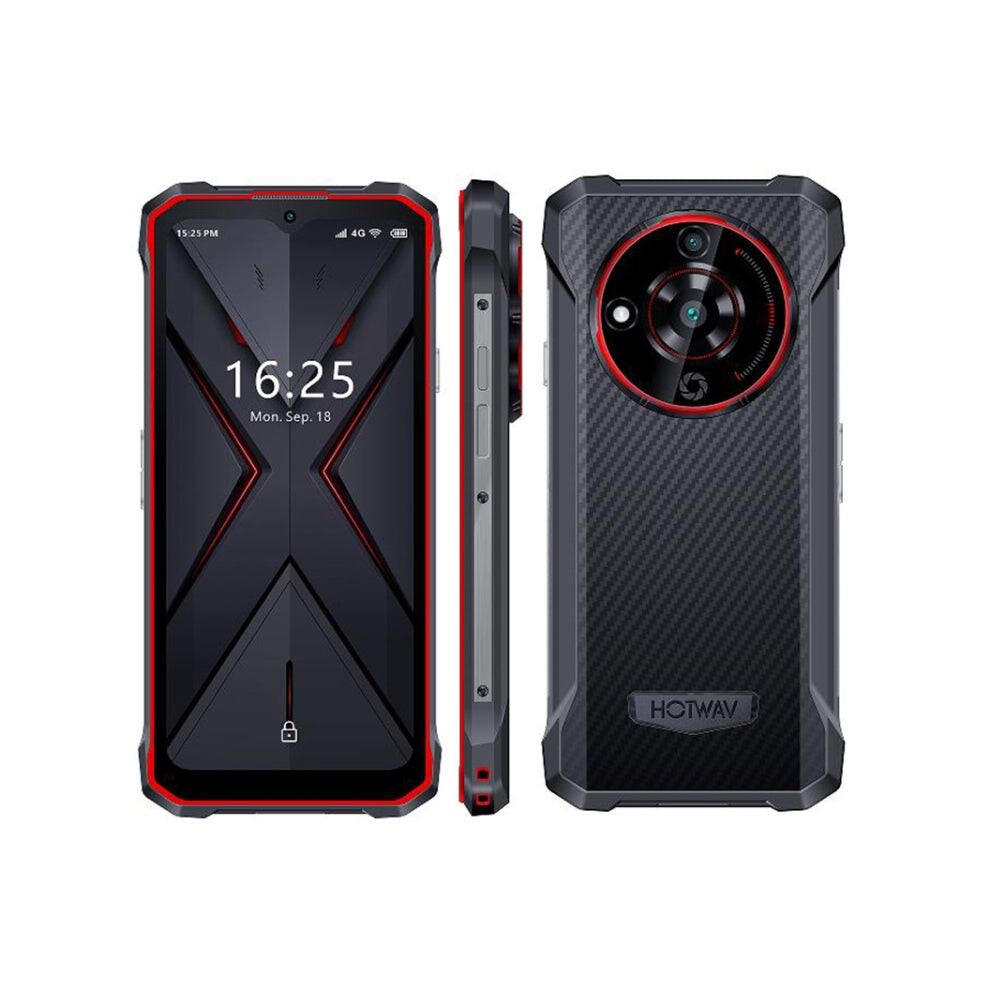 Hotwav T7 Rugged Phone, 4Gb+128Gb, 6280Mah, 6.52 Inch Android 13 Mt8788 Octa Core, Network: 4G, Otg(Red) Red 740441813493