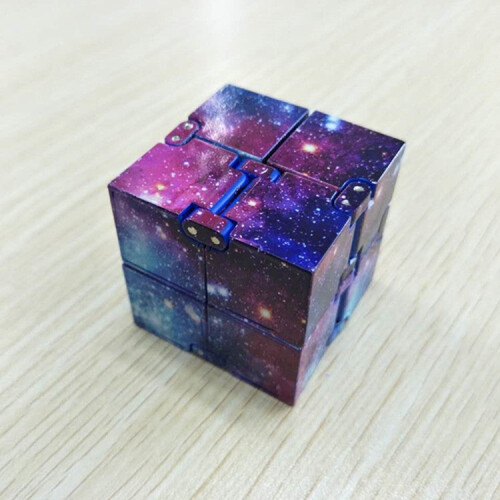 3 PCS Creative Folding Puzzles Magic Cube Infinity Cube Pressure Reduction Toy(Purple Sky) 2