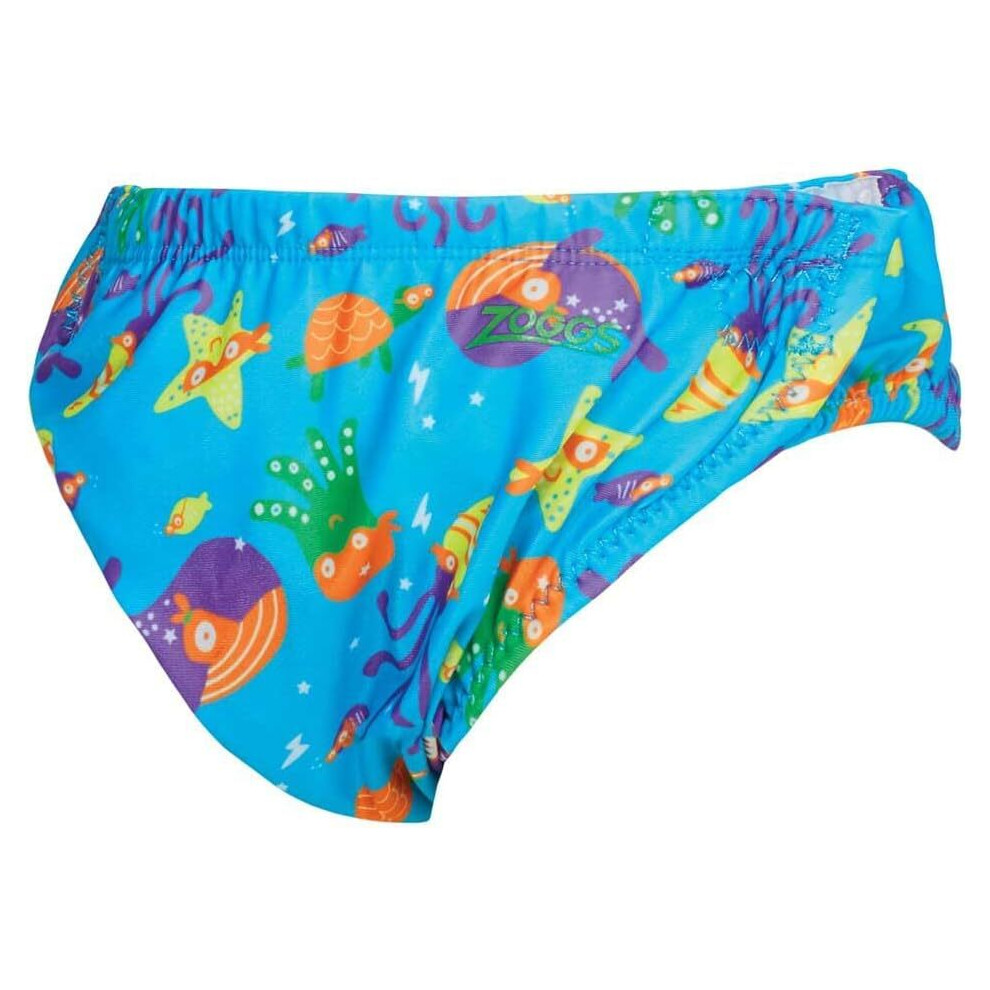 Zoggs Kids Boys Girls Adjustable Swim Nappy Nappies - 3-24 Months - Blue