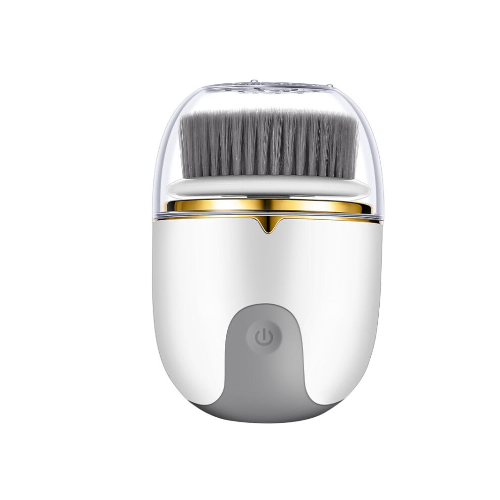 Daily Deal Offers Electric Waterproof Cleansing Instrument Multi-Function Charging Beauty Instrument(Cold Metal White)