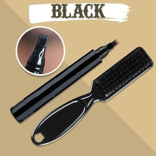 2pcs /Set Waterproof Beard Filler Beard Styling Pen(Black) 2