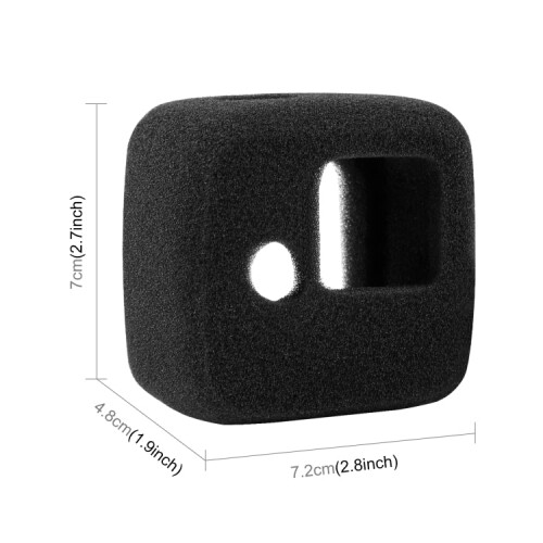 For GoPro Hero11 Black Mini PULUZ High Density Foam Windshield(Black) 2