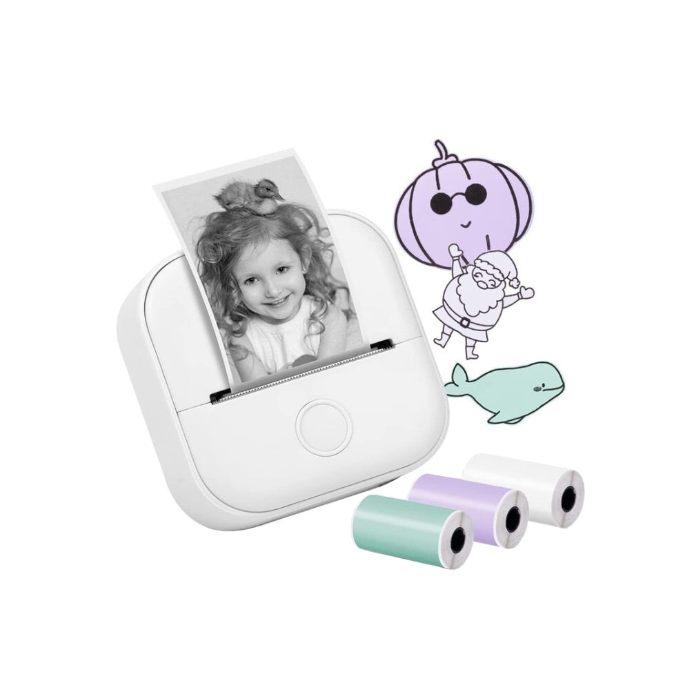 Phomemo T02 Gift Box Phone Bluetooth Mini Printer Photo Thermal Printer Family Student Wrong Question Printer(White) White 740441815732