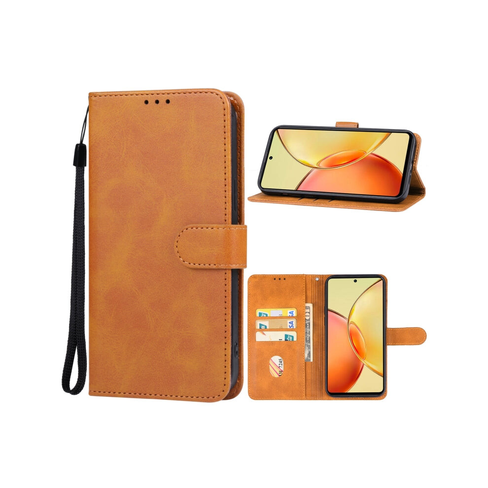 For vivo Y36 Russia Leather Phone Case(Brown)