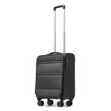 (Black) 20 Inch Lightweight Soft Shell Cabin Luggage With TSA Lock