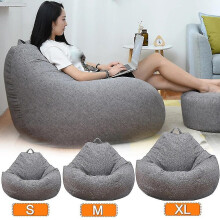(S) Large Small Lazy Sofas Cover Chairs Without Filler Linen Cloth Lounger Seat Bean Bag Pouf Puff Couch Tatami Living Room