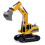 258-1 5 Channel 2.4G 1/24RC Remote-controlled Engineering Plastic Excavator Charging RC Car 3