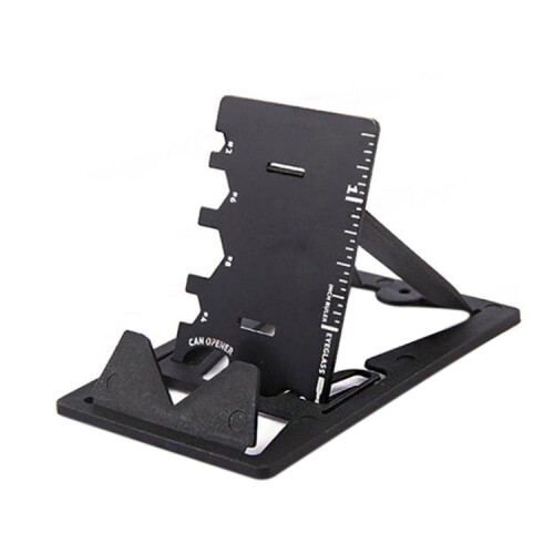 Multi-function Folding Stainless Steel Tool Card Bottle Opener Phone Holder 2