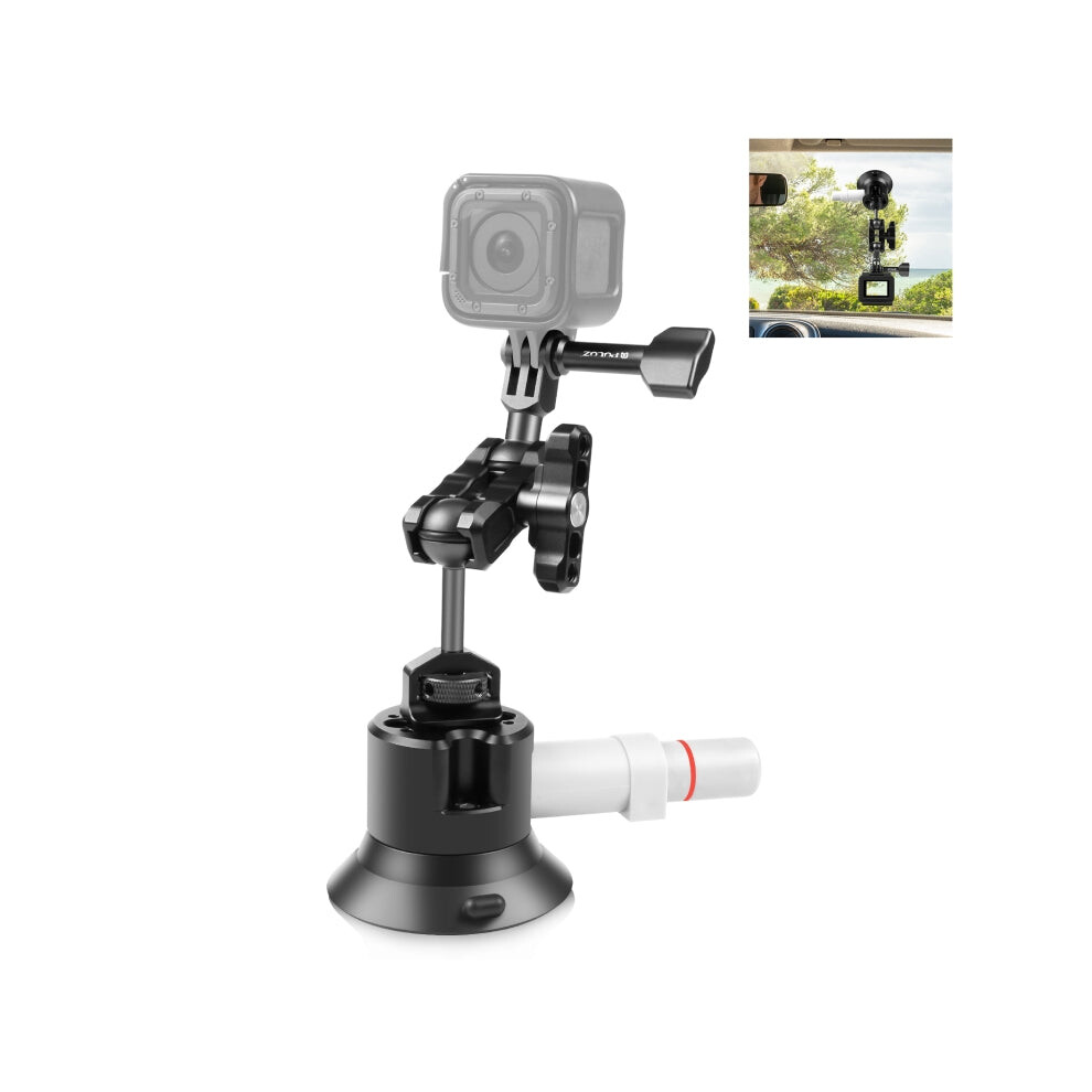 Puluz Magic Arm With Pump Suction Cup Aluminum Alloy Mount (Black) Black 740441821573
