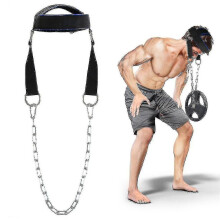Head Neck Trainer Weight Lifting Belt Straps Strength Exercise Fitness Body Building Adjustable Head