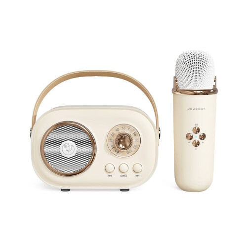 C20 Plus Multifunctional Karaoke Bluetooth Speaker With Microphone (Beige) 1