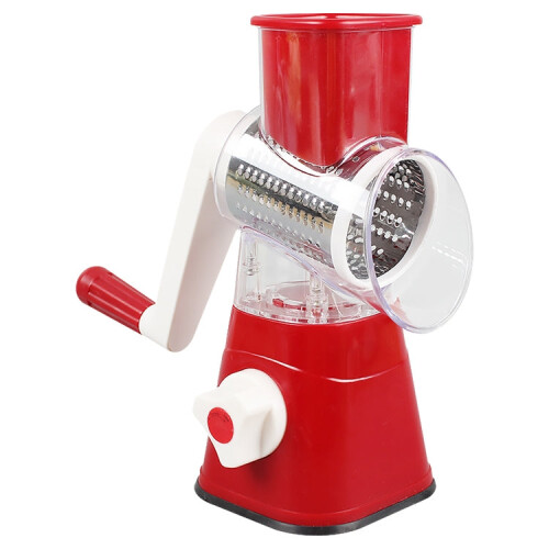 Hand-operated Multi-functional Vegetable Chopper Cheese Slicing Machine (Red) 1