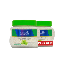 Elegant Spearmint Face & Body Scrub Refreshing Exfoliating Scrub for Smooth, Revitalized Skin 500ml (Pack of 2)