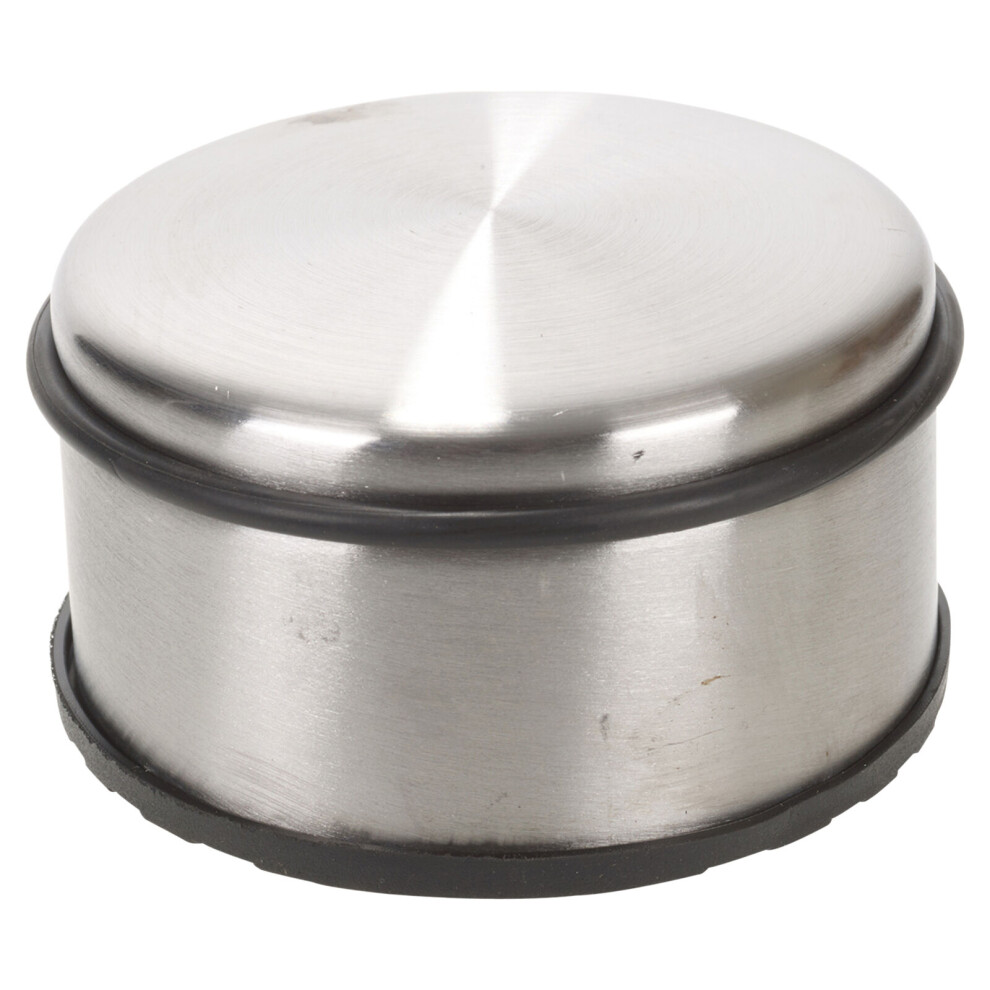 (1xWide) Stainless Steel Door Stop Protector Wide Extra Large Round Heavy Duty Stopper