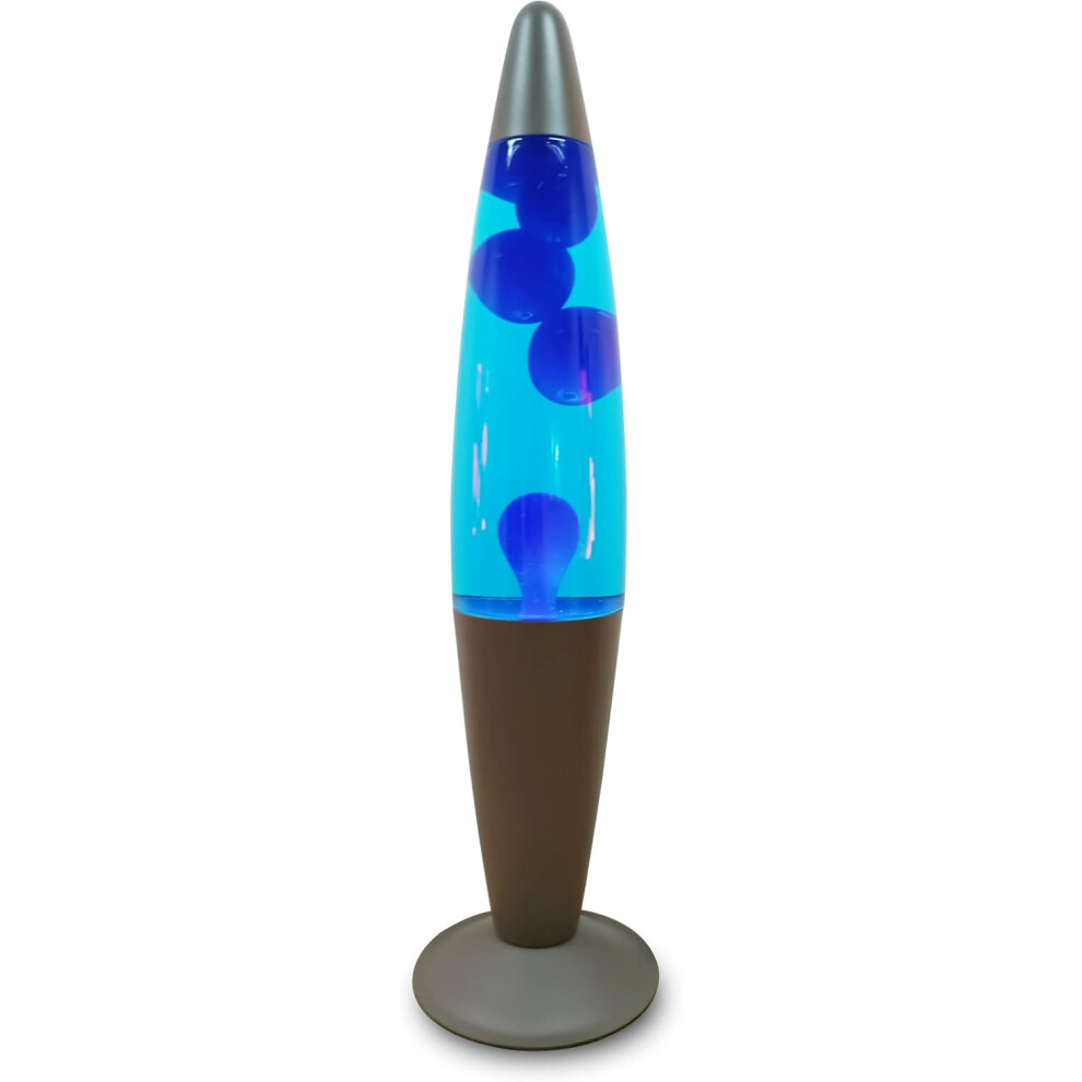 (Blue/Blue) 16 Inch Lava Lamp Aluminium Base