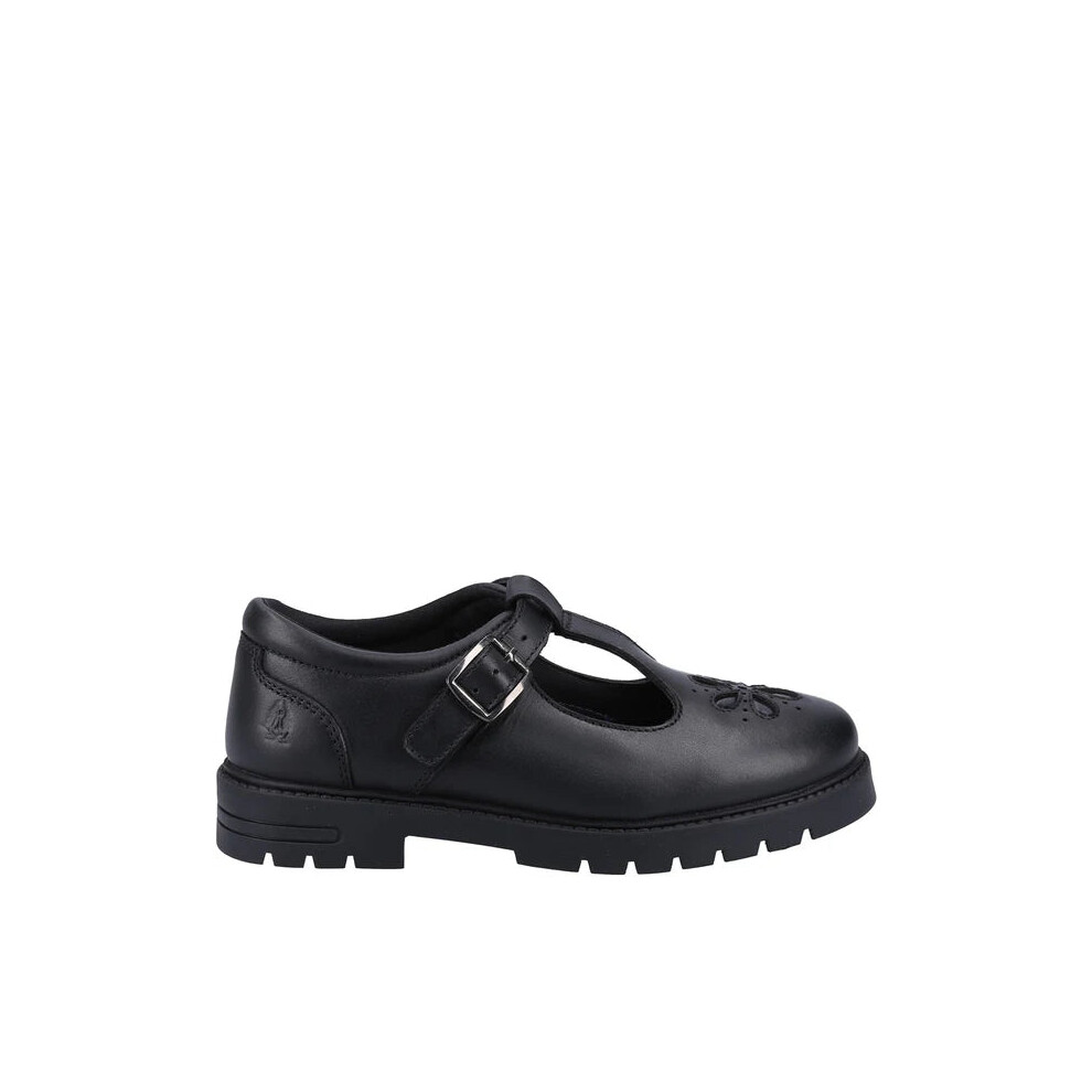 Hush Puppies (Uk 7, ) Fiona Girls Leather School Shoes Black