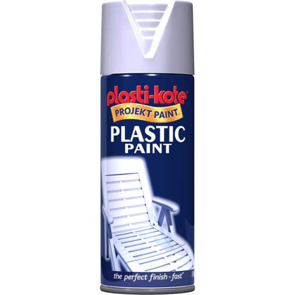 Plasti-kote 10607 400ml Plastic Paint - White Gloss